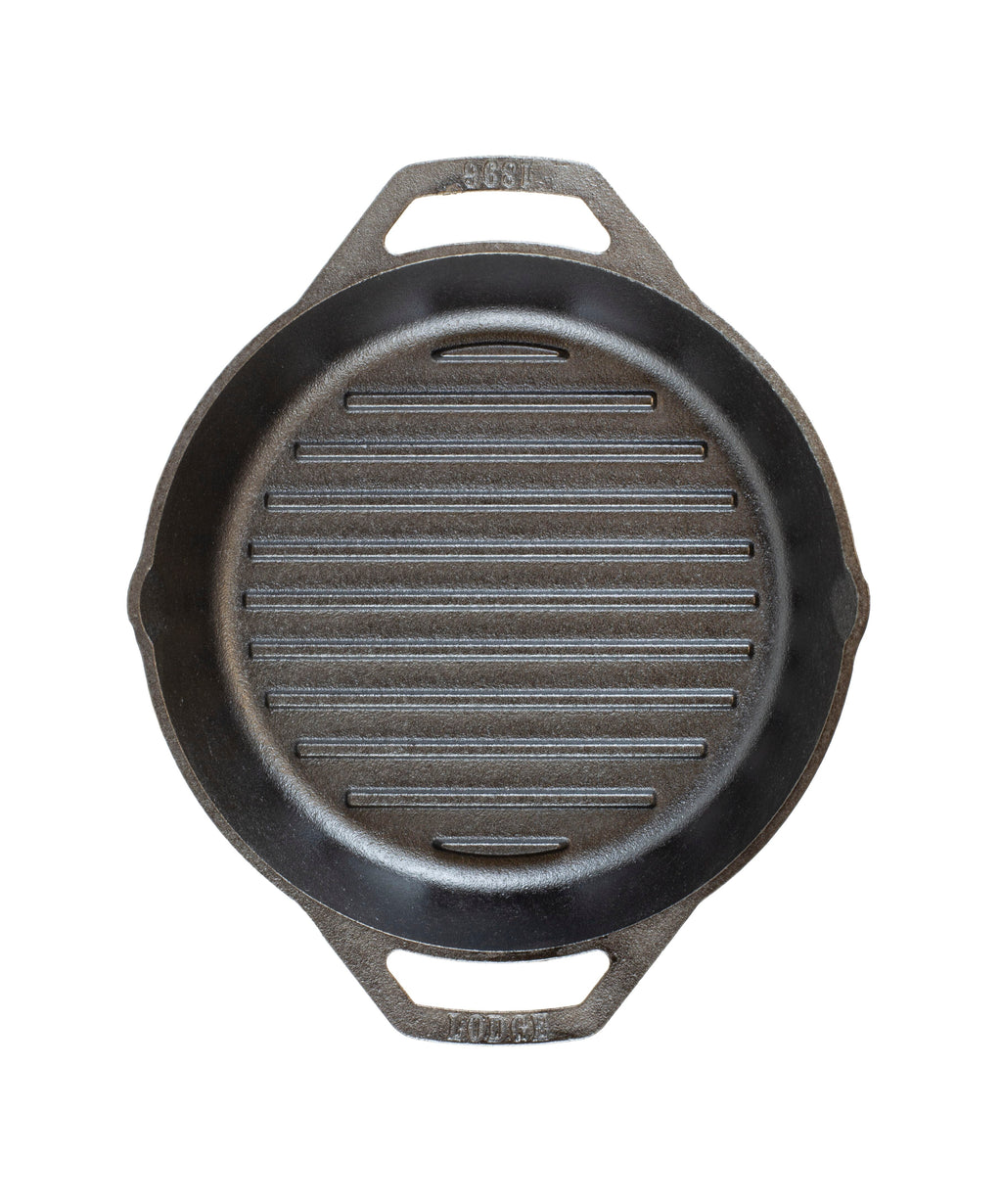 Dual Handle Cast Iron Grill Pan | Stovetop and Grill Cooking