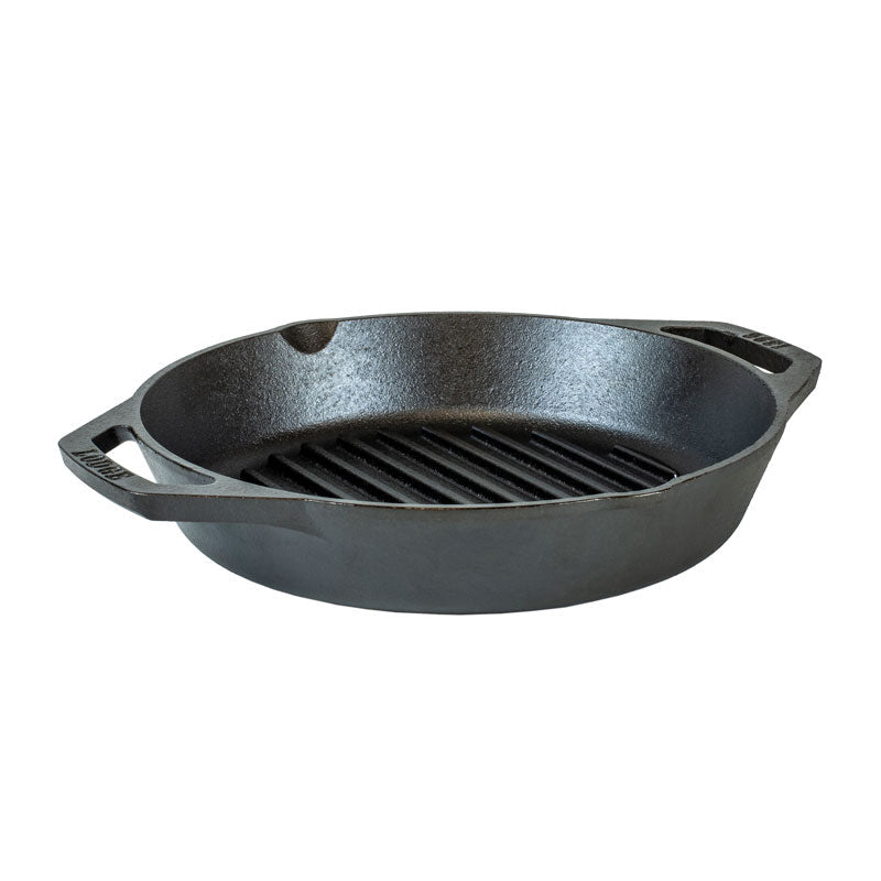Dual Handle Cast Iron Grill Pan | Stovetop and Grill Cooking