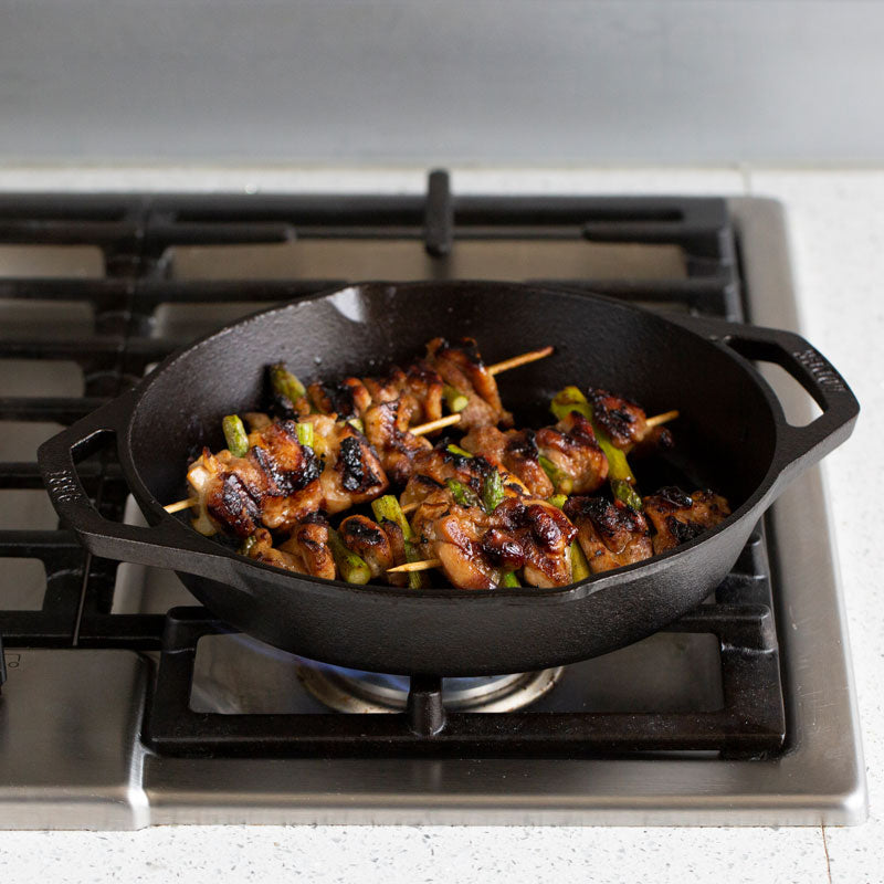 Dual Handle Cast Iron Grill Pan | Stovetop and Grill Cooking