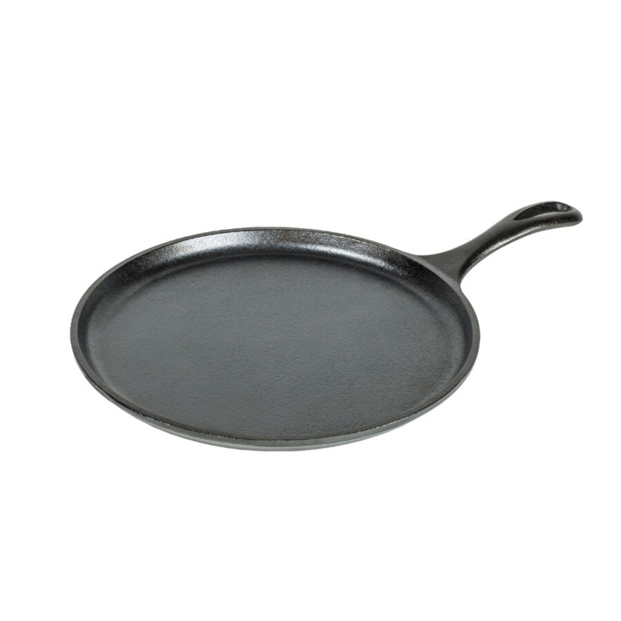 10.5 Inch Seasoned Cast Iron Xolo Sugar Skull Griddle with Deluxe Handle Holder | Stovetop and Grill Cooking