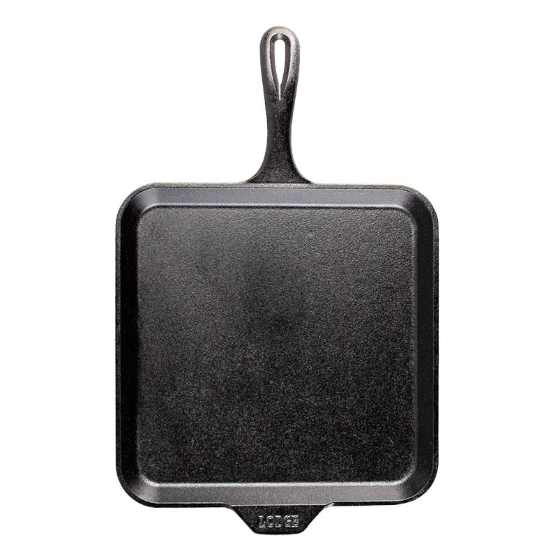 11 Inch Seasoned Cast Iron Square Griddle | Stovetop and Grill Cooking