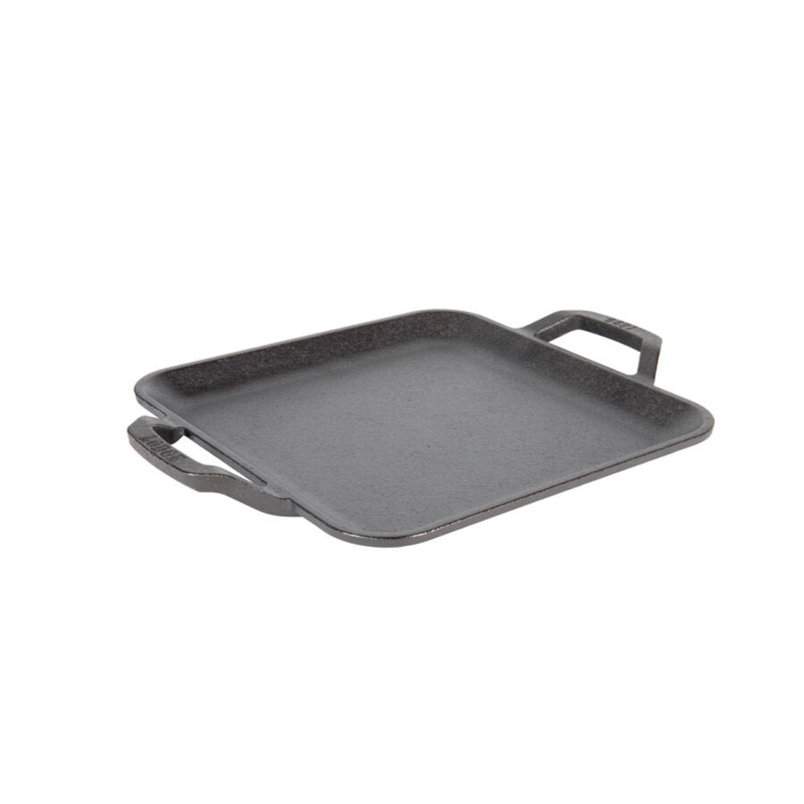 Chef Collection 11 Inch Cast Iron Square Griddle | Stovetop and Grill Cooking