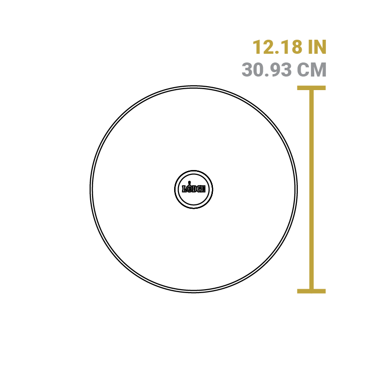 Chef Collection 12 Inch Cast Iron Everyday Pan | Lightweight Premium Cast Iron