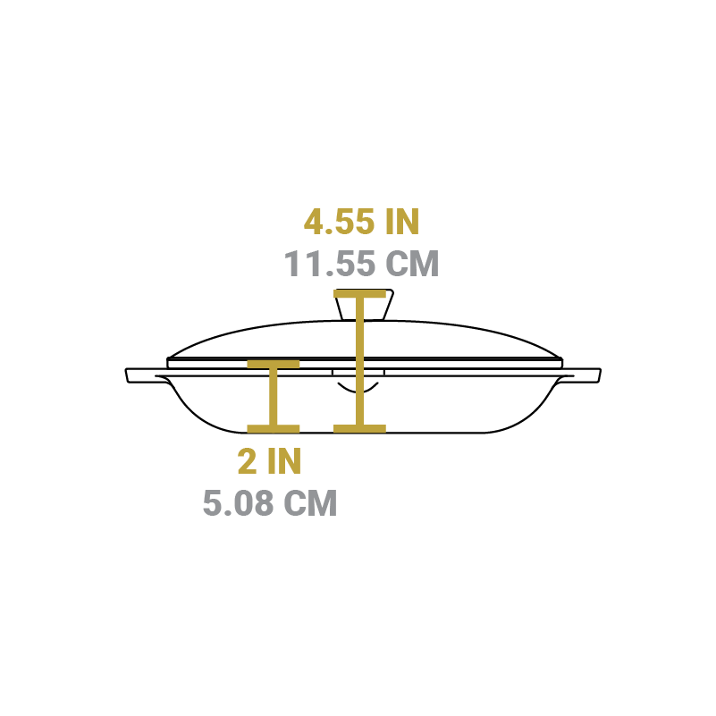 Chef Collection 12 Inch Cast Iron Everyday Pan | Lightweight Premium Cast Iron