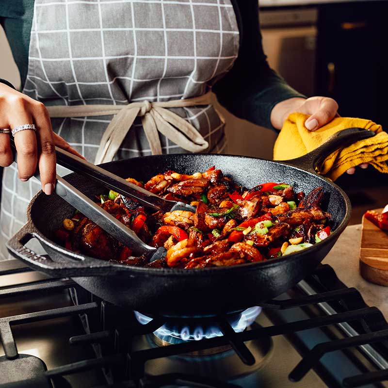 Chef Collection 12.5 Inch Wok | Stovetop and Grill Cooking