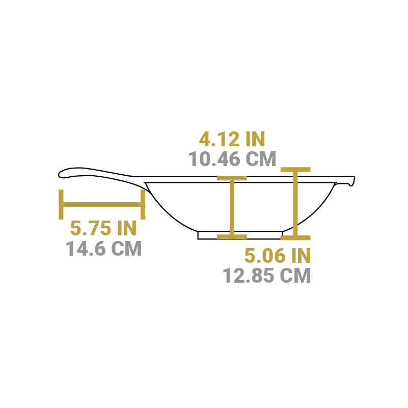 Chef Collection 12.5 Inch Wok | Stovetop and Grill Cooking