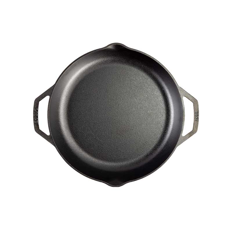 Chef Collection 14 Inch Dual Handle Skillet | Everyday Seasoned Cast Iron