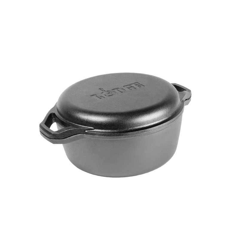 Chef Collection 6 Quart Double Dutch Oven | Versatile Cast Iron Cooking