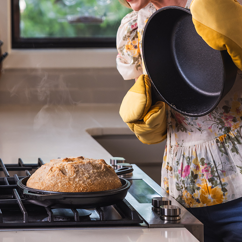 3.2 Quart Seasoned Cast Iron Combo Cooker | Versatile Cast Iron Cooking