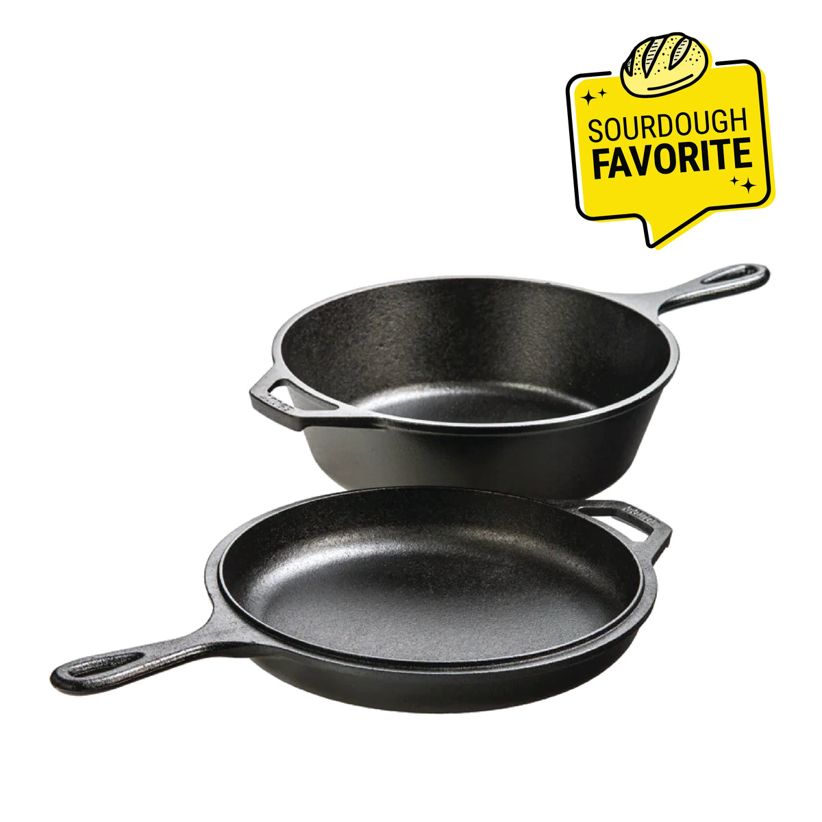 3.2 Quart Seasoned Cast Iron Combo Cooker | Versatile Cast Iron Cooking