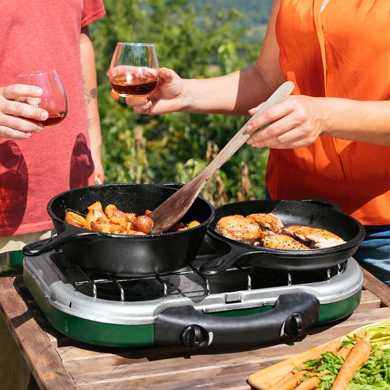 3.2 Quart Seasoned Cast Iron Combo Cooker | Versatile Cast Iron Cooking