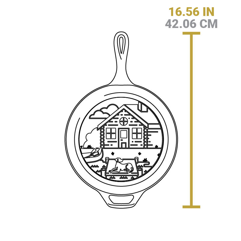 Wanderlust 3.2 Quart Cast Iron Cabin Combo Cooker | Versatile Cast Iron Cooking