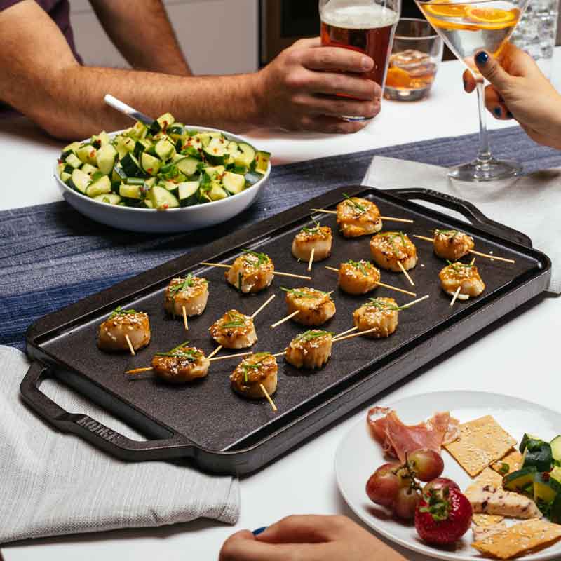 Chef Collection Reversible Grill/Griddle | Stovetop and Grill Cooking