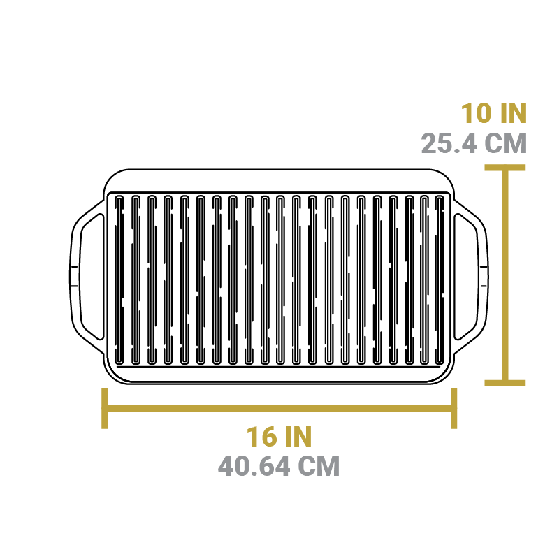 Chef Collection Reversible Grill/Griddle | Stovetop and Grill Cooking