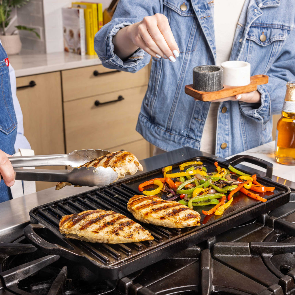 Chef Collection Single-Sided Grill/Griddle | Stovetop and Grill Cooking