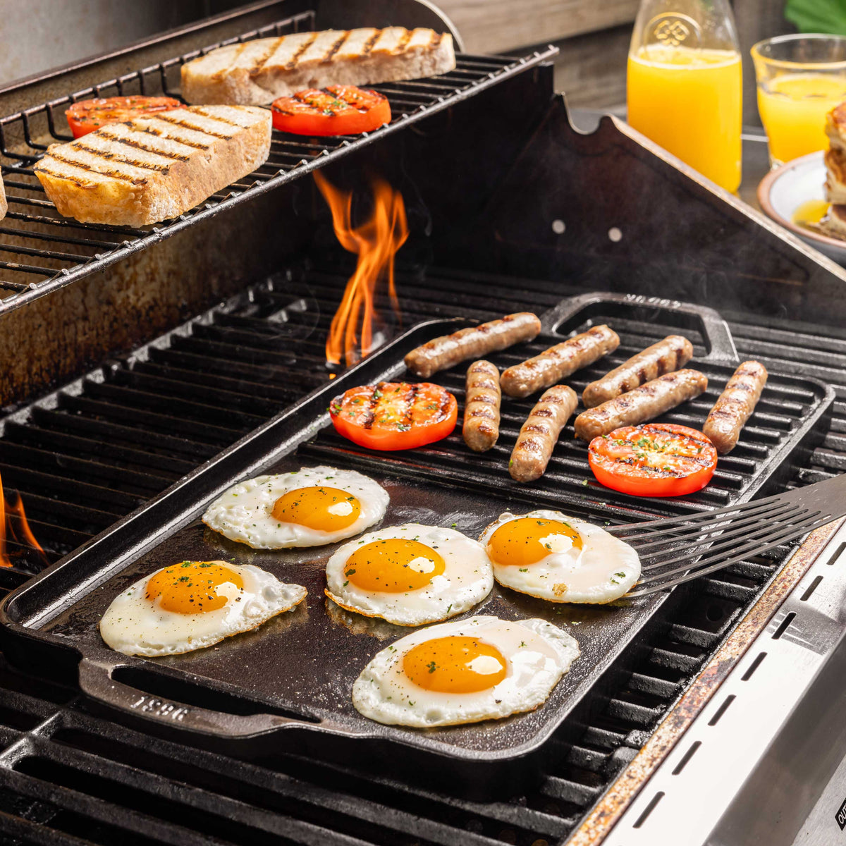 Chef Collection Single-Sided Grill/Griddle | Stovetop and Grill Cooking