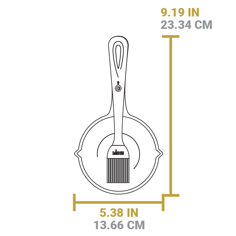 Cast Iron Melting Pot and Silicone Brush | Outdoor Cooking Essential