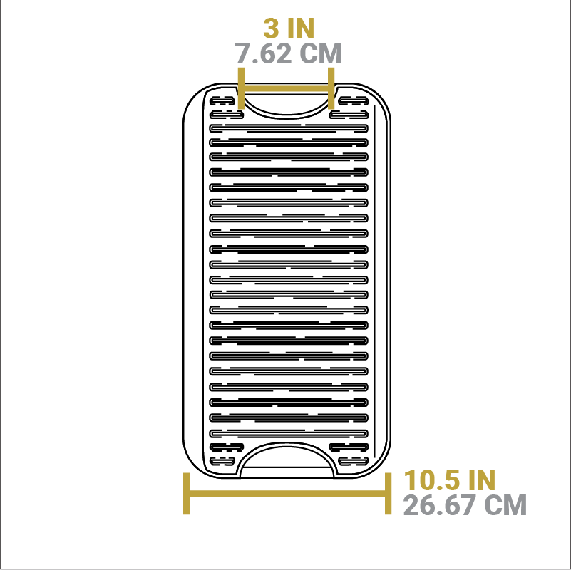 20 x 10.5 Inch Pro-Grid Reversible Grill/Griddle | Stovetop and Grill Cooking