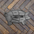 Seasoned Cast Iron Pig Press | Outdoor Cooking Essential