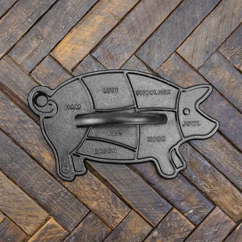 Seasoned Cast Iron Pig Press | Outdoor Cooking Essential