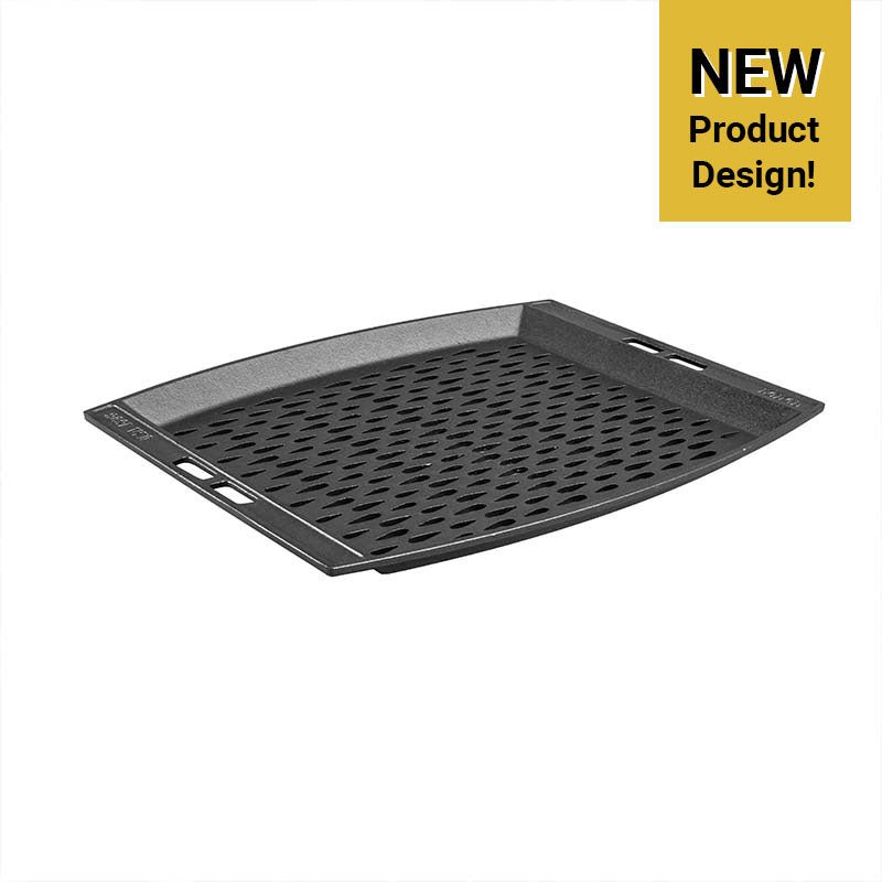 15 x 12 Inch Seasoned Cast Iron Grill Topper | Outdoor Cooking Essential