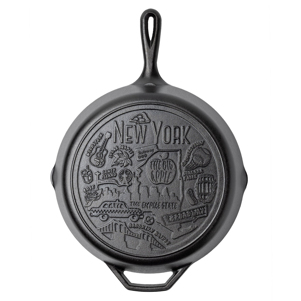 American Road Trip 12 Inch Seasoned Cast Iron Skillet, New York | Everyday Seasoned Cast Iron