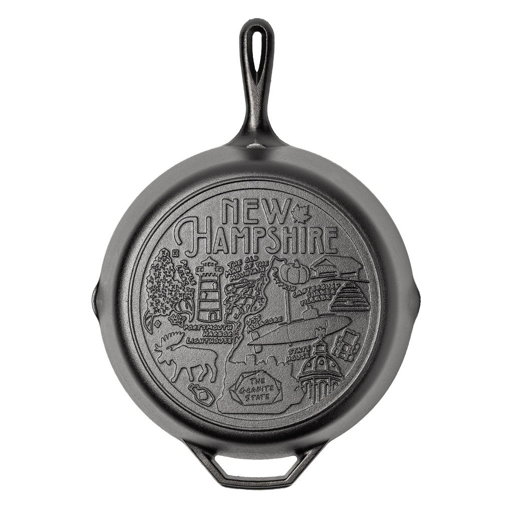 American Road Trip 12 Inch Seasoned Cast Iron Skillet, New Hampshire | Everyday Seasoned Cast Iron