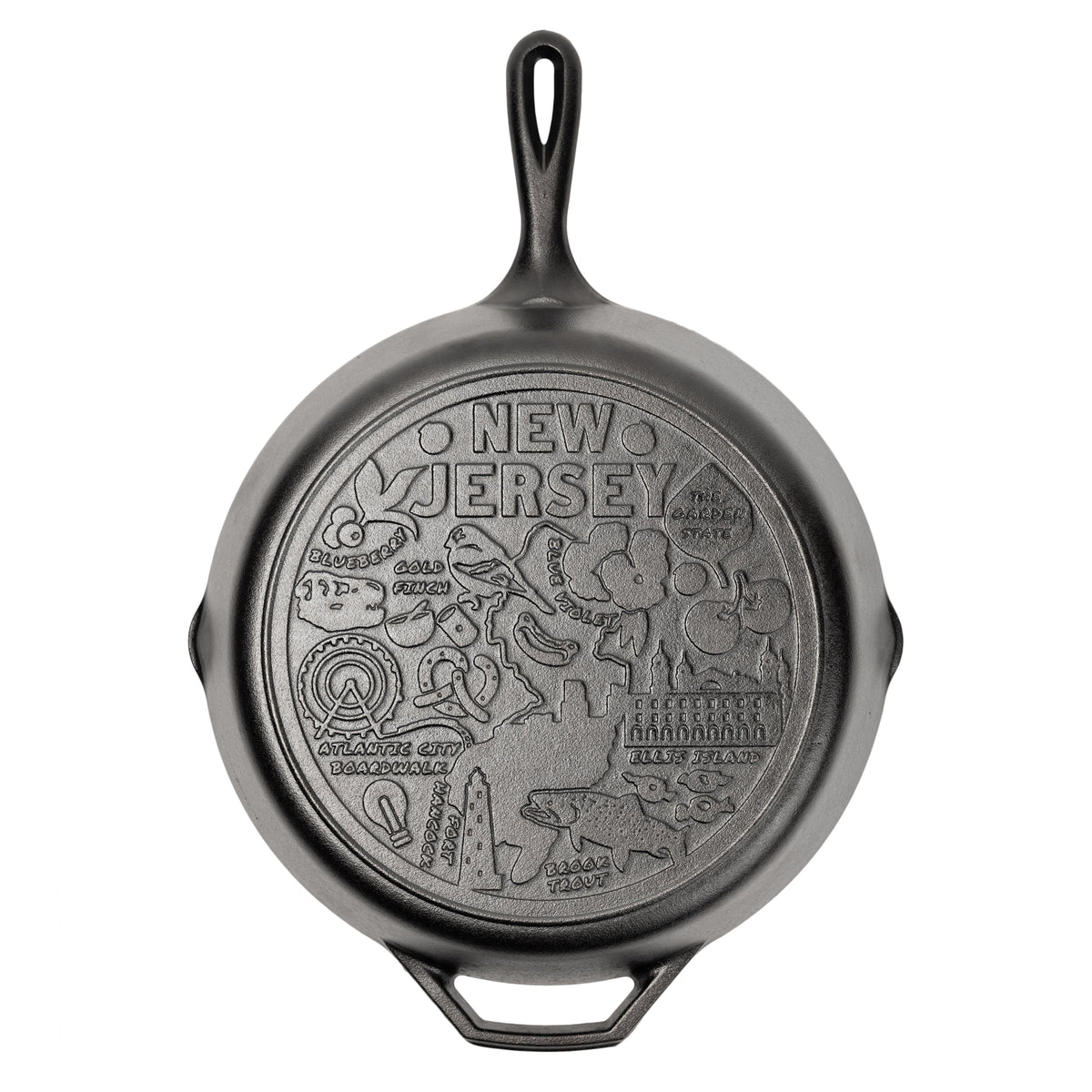 American Road Trip 12 Inch Seasoned Cast Iron Skillet, New Jersey | Everyday Seasoned Cast Iron