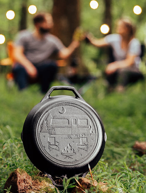 Wanderlust 10.25 Inch Cast Iron Dual Handle Camper Pan | Campfire Cooking Gear