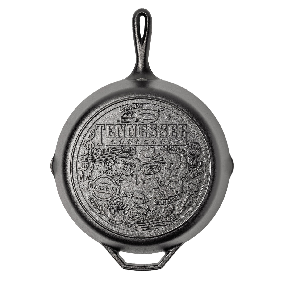 American Road Trip 12 Inch Seasoned Cast Iron Skillet, Tennessee | Everyday Seasoned Cast Iron