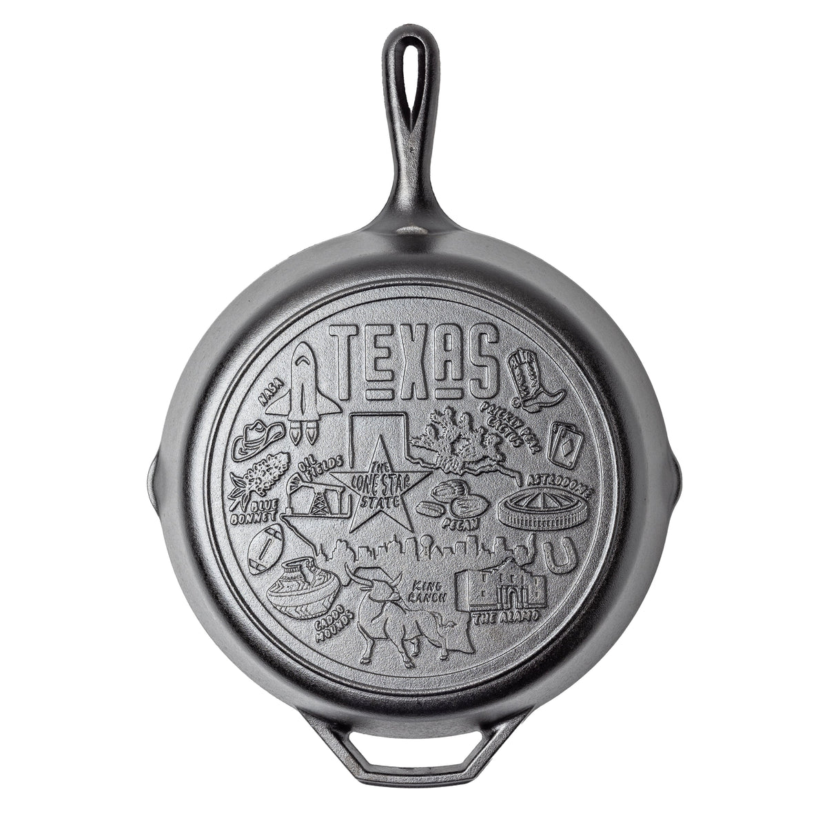 American Road Trip 12 Inch Seasoned Cast Iron Skillet, Texas | Everyday Seasoned Cast Iron