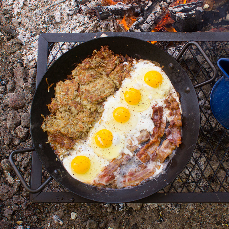 Carbon Steel Dual Handle Pan | Outdoor Cooking Essential