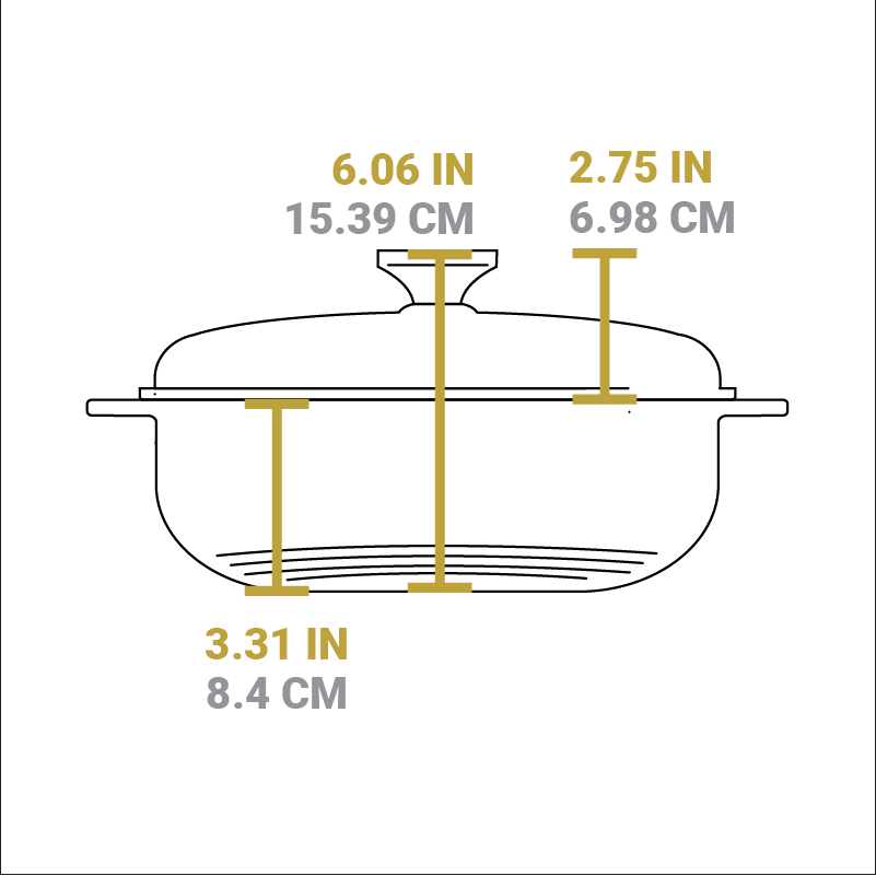 3 Quart Essential Enamel Dutch Oven | Versatile Cast Iron Cooking