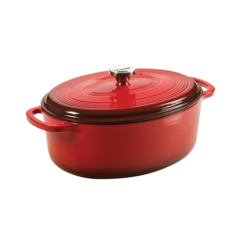 Essential Enamel Oval Dutch Oven | Versatile Cast Iron Cooking