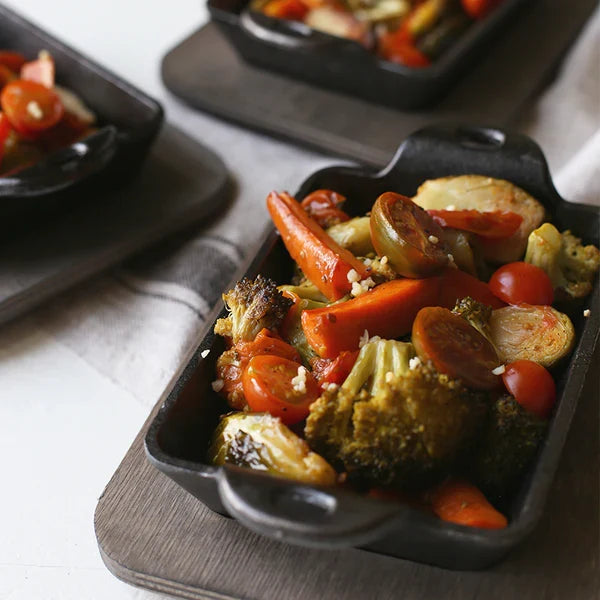 Heat-Treated Rectangular Cast Iron Mini Server | Classic Cast Iron Cooking