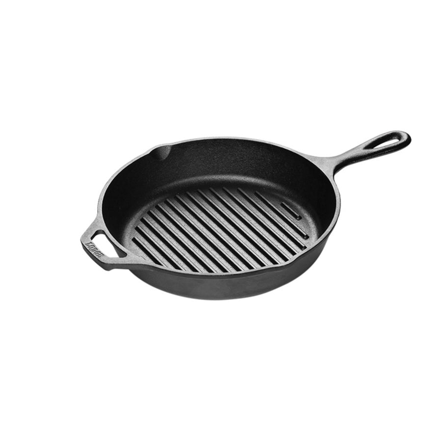 Round Cast Iron Grill Pan | Stovetop and Grill Cooking