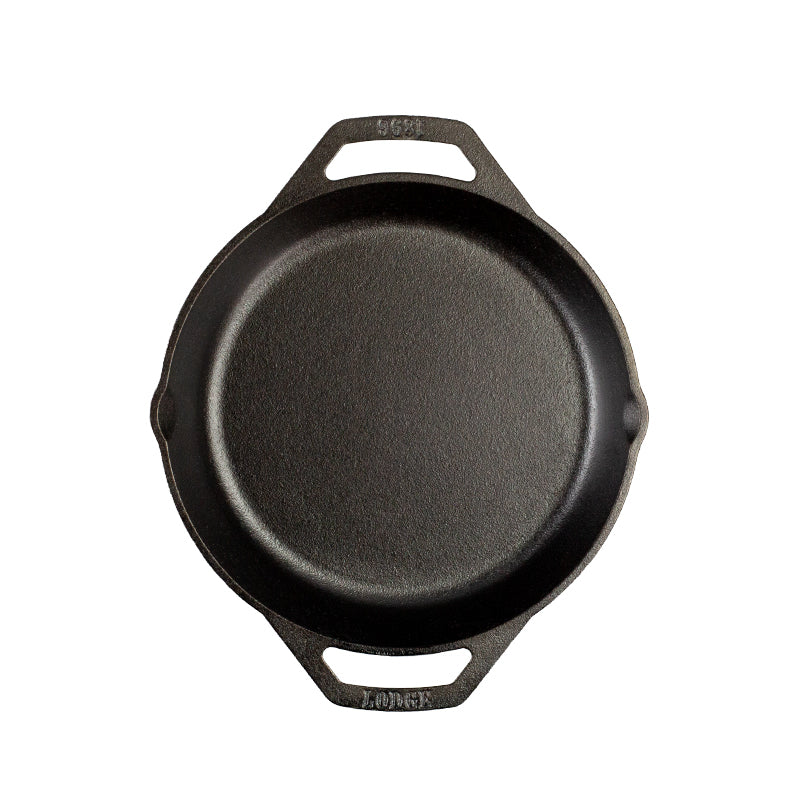 Wanderlust 10.25 Inch Cast Iron Dual Handle Camper Pan | Campfire Cooking Gear